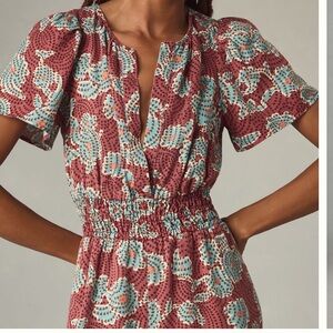 Anthropologie Somerset Dark Orange jumpsuit